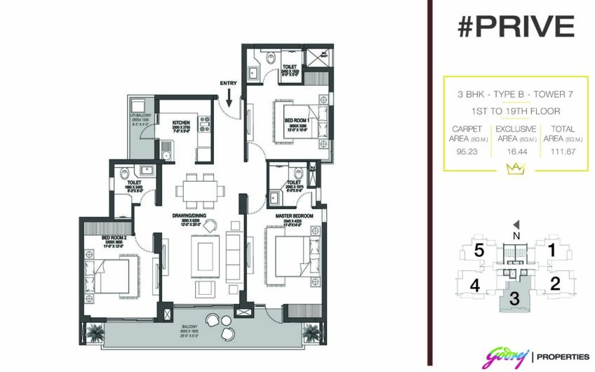 Godrej Prive main floor plan 2