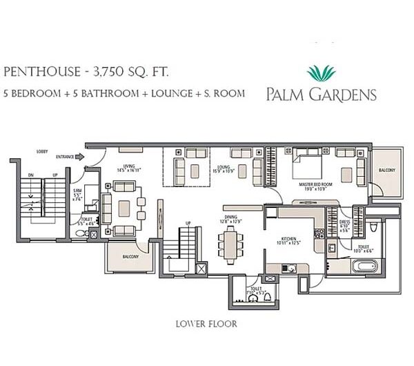 Emaar Palm Garden Floor Plan Penthouse